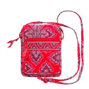 VERA BRADLEY Women's Handbag Red Paisley Design Crossbody Small